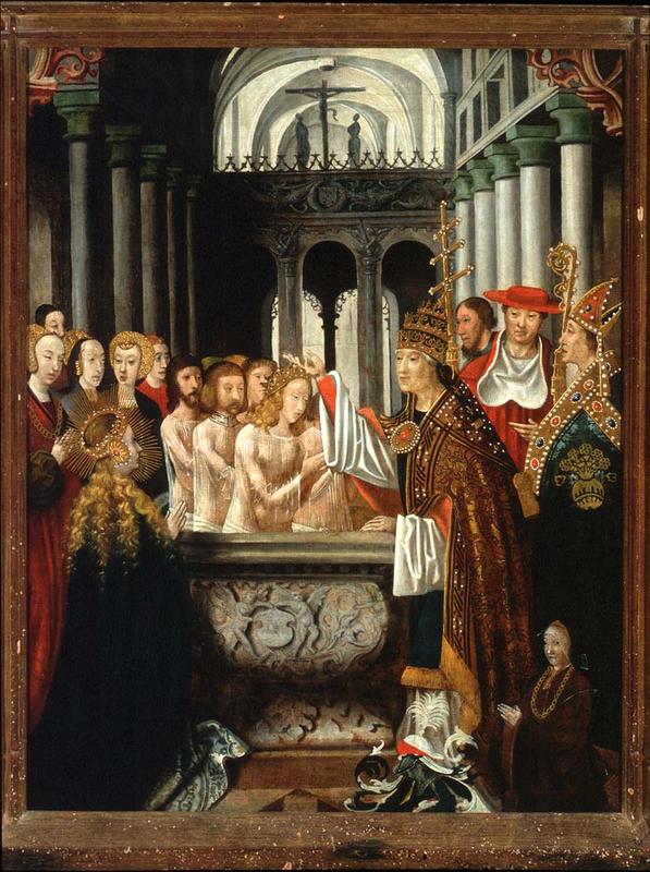 Saint Ursula's Attendants Baptised By Pope Siricius McNay Art Museum