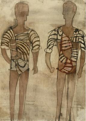 Costume designs for Two Pirates: Burmann Barlow and Loof Singer in Daphnis and Chloe