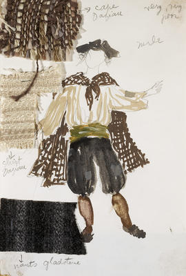 Costume design for a Peasant, Act I, in Manon; Jose Varona; American, born Argentina, 1930; TL1999.365